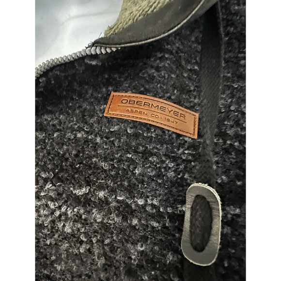 Obermeyer Women’s  Fleece Hoodie Green Black Full Zip Medium Athleisure Skiing - Picture 2 of 6